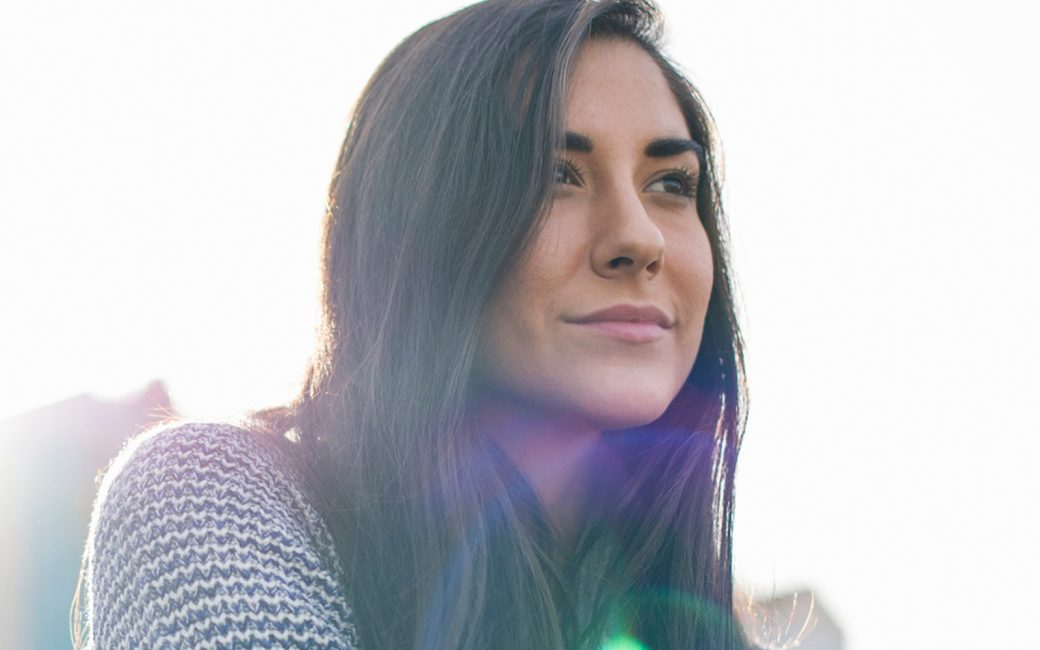 Woman looking off into distance
