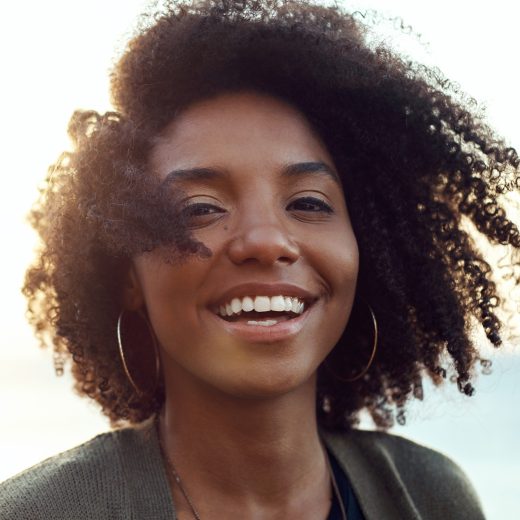 Woman smiling