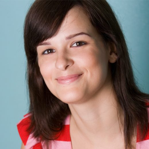 woman with brown straight hair