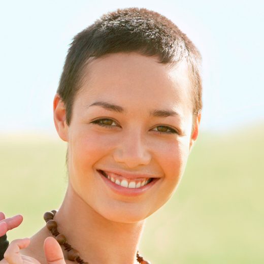 headshot of a woman with short hair