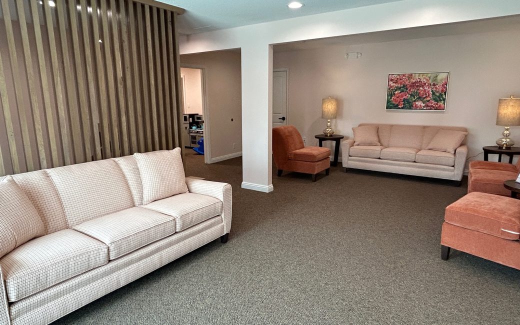 waiting room with white couch