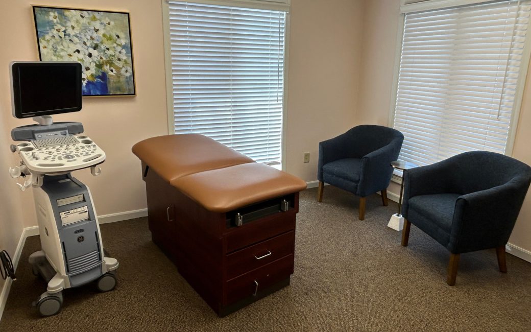 ultrasound room with patient chair
